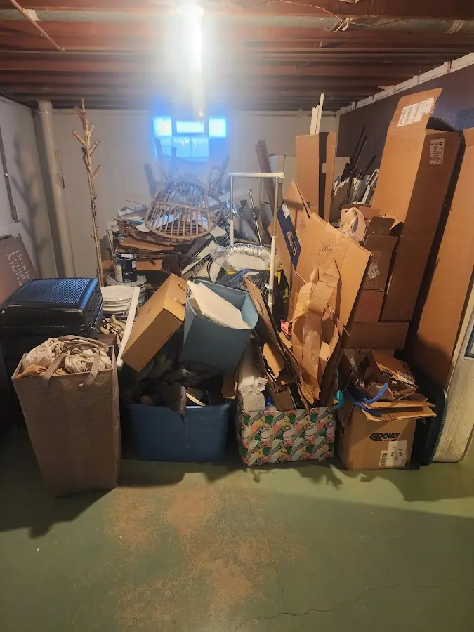 Roll-off dumpster container at job site for Cleanout Dumpster Rental in New Roads